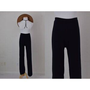 IMPERFECT 90s Navy Acrylic/Wool/Nylon Lounge Knit Pants size M | 28-30 waist‎